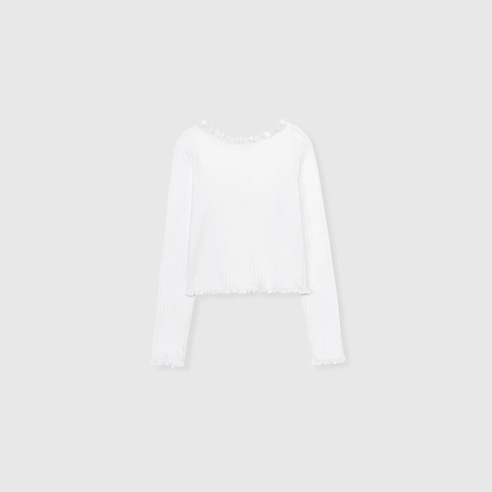 Little frill tee (White)