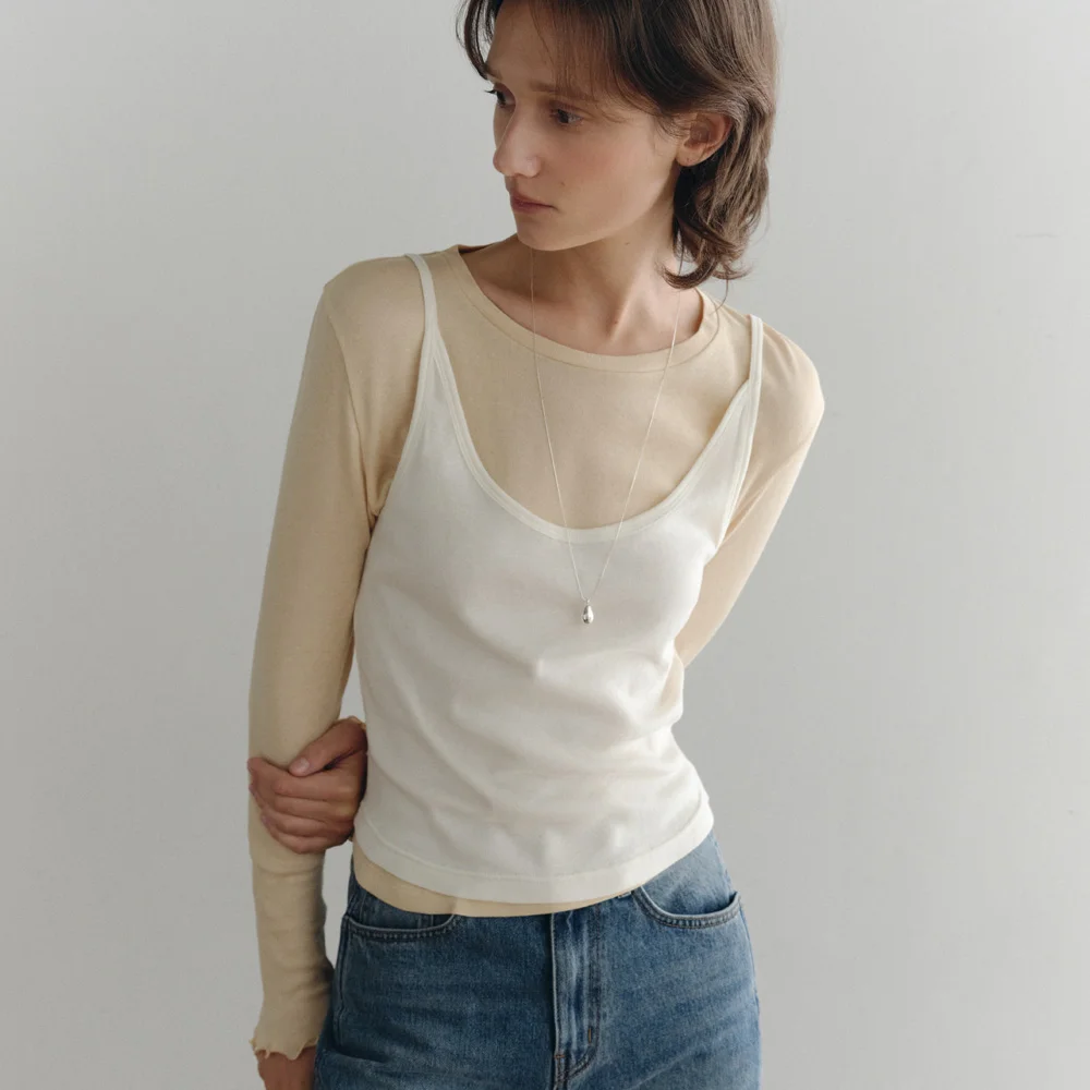 Asti Soft Layered Sleeveless (Ivory)