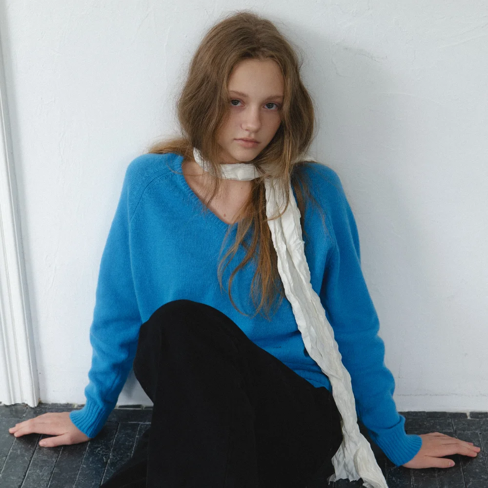 Charis Crinkle Scarf_ivory