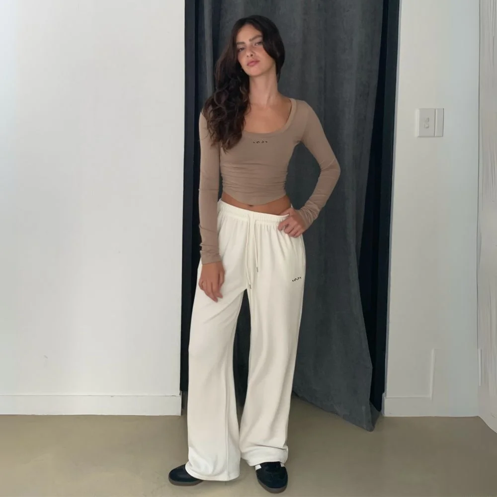 Ribbed Sweatpants 象牙色