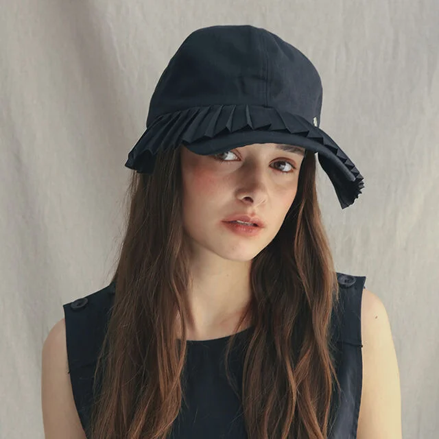 Pleats square cap -black