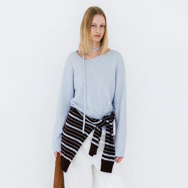 SIDE NECK STRAP DETAIL KNIT(T-7142)