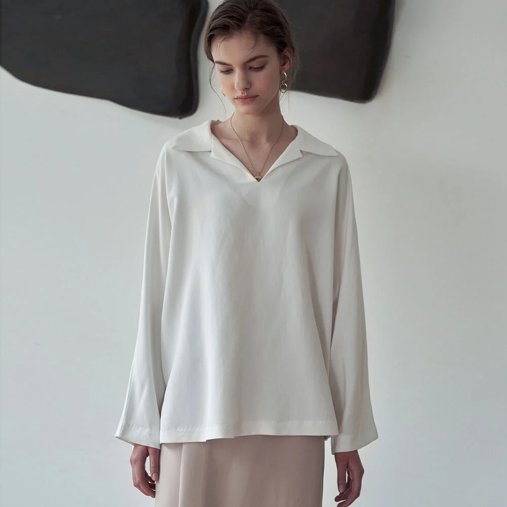 OVERSIZE COLLAR SHIRTS_IVORY