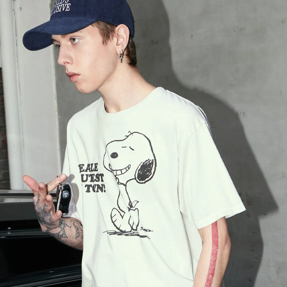 比格犬 史努比 Pigment T恤 (CREAM)
