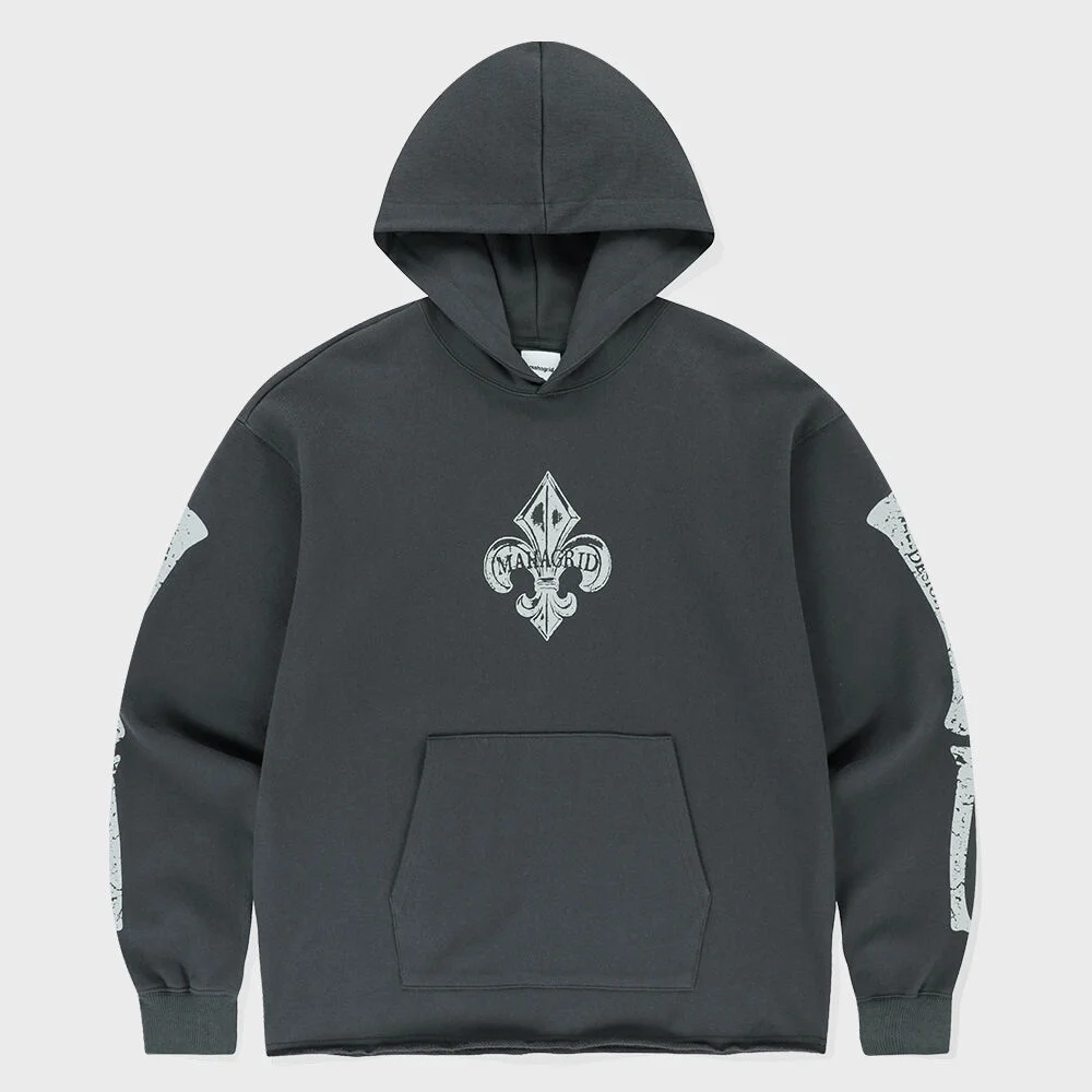 FLEUR BONES HOODIE CHARCOAL(MG2ESMM409A)