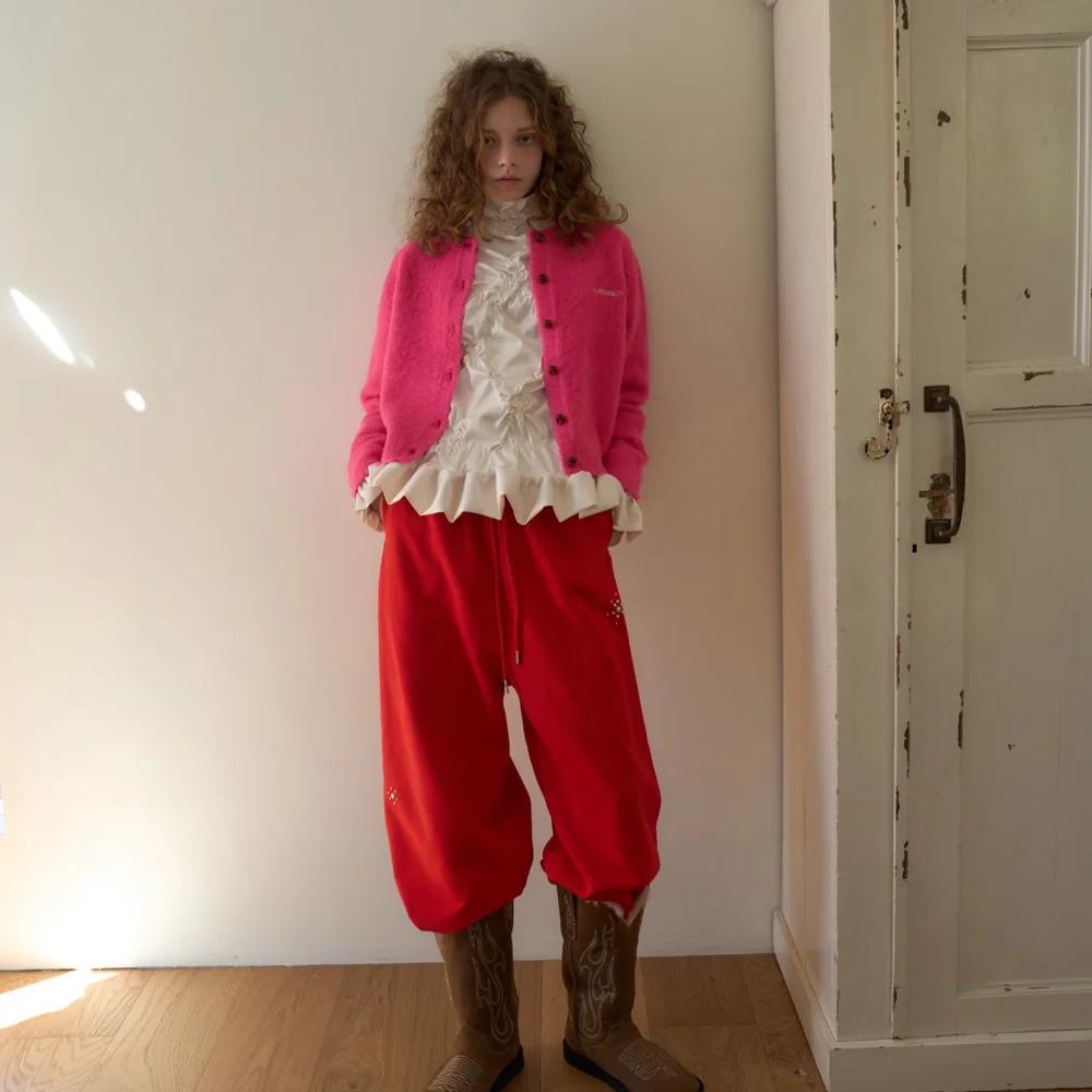 Fluff Saalty Jogger Pants / Red