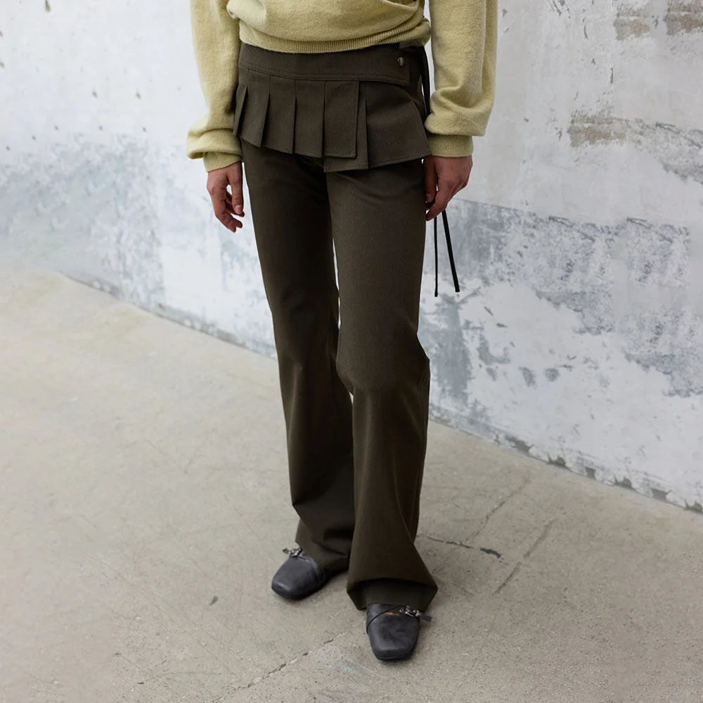 Pleated Skirt-Layered Pants VW6AL994_2color