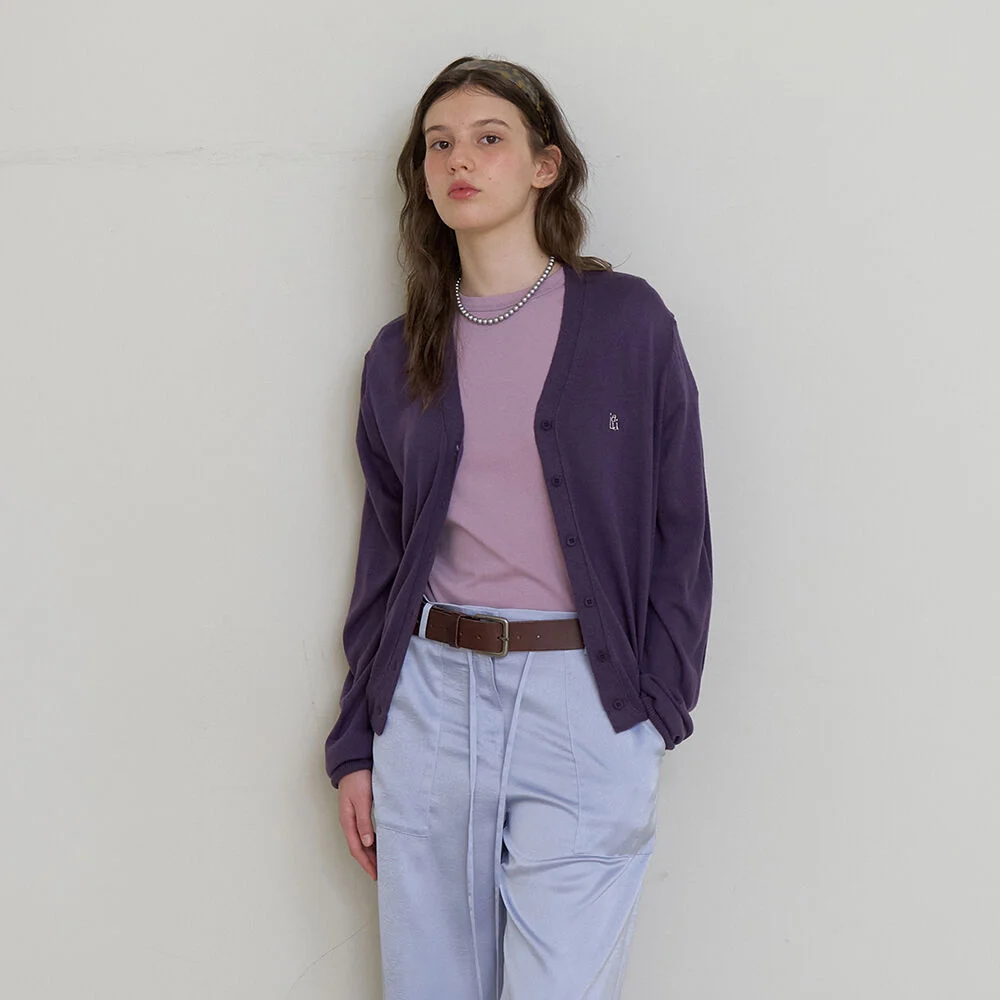 Fondue cardigan violet