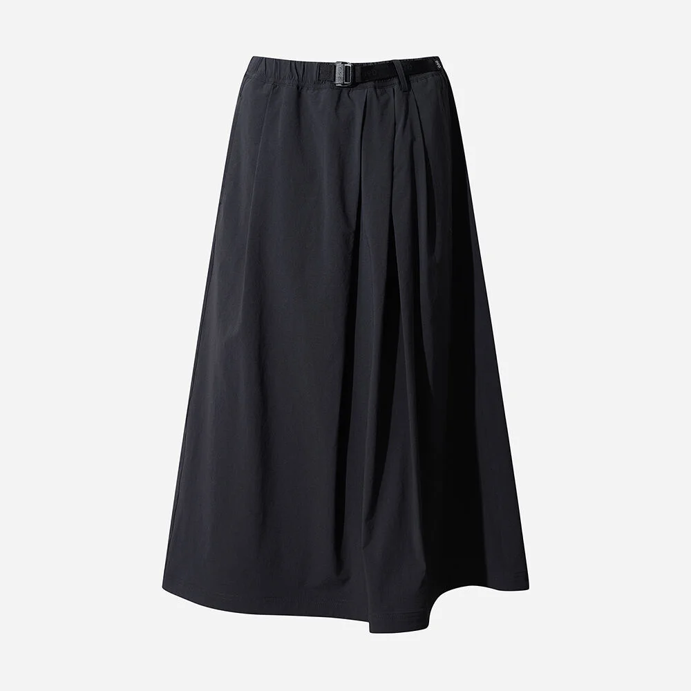 A線條 喇叭 半身裙 女裝(BLACK)
