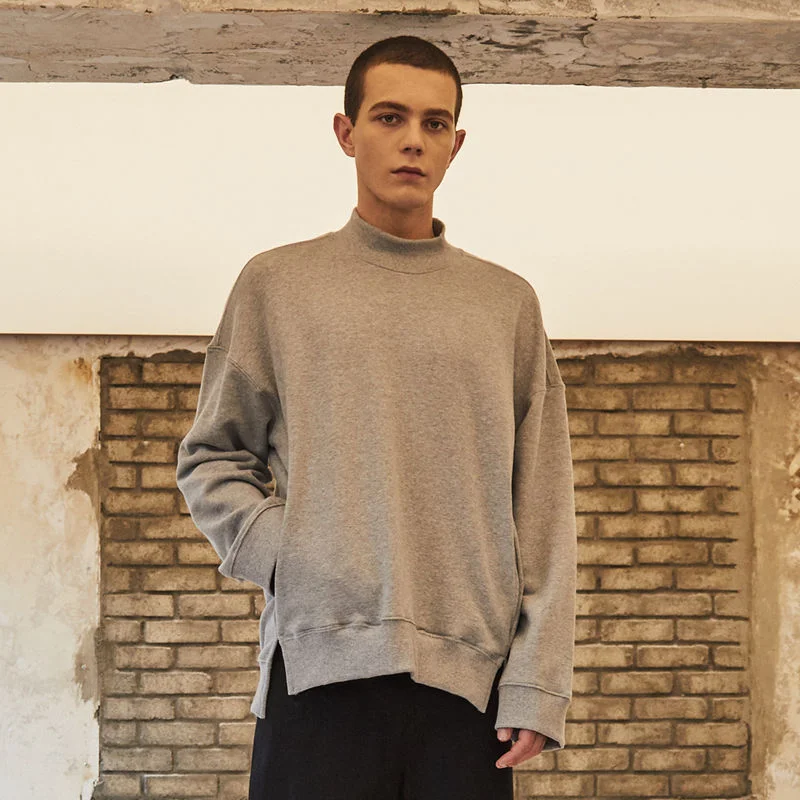 POCKET MOCK NECK MTM GREY