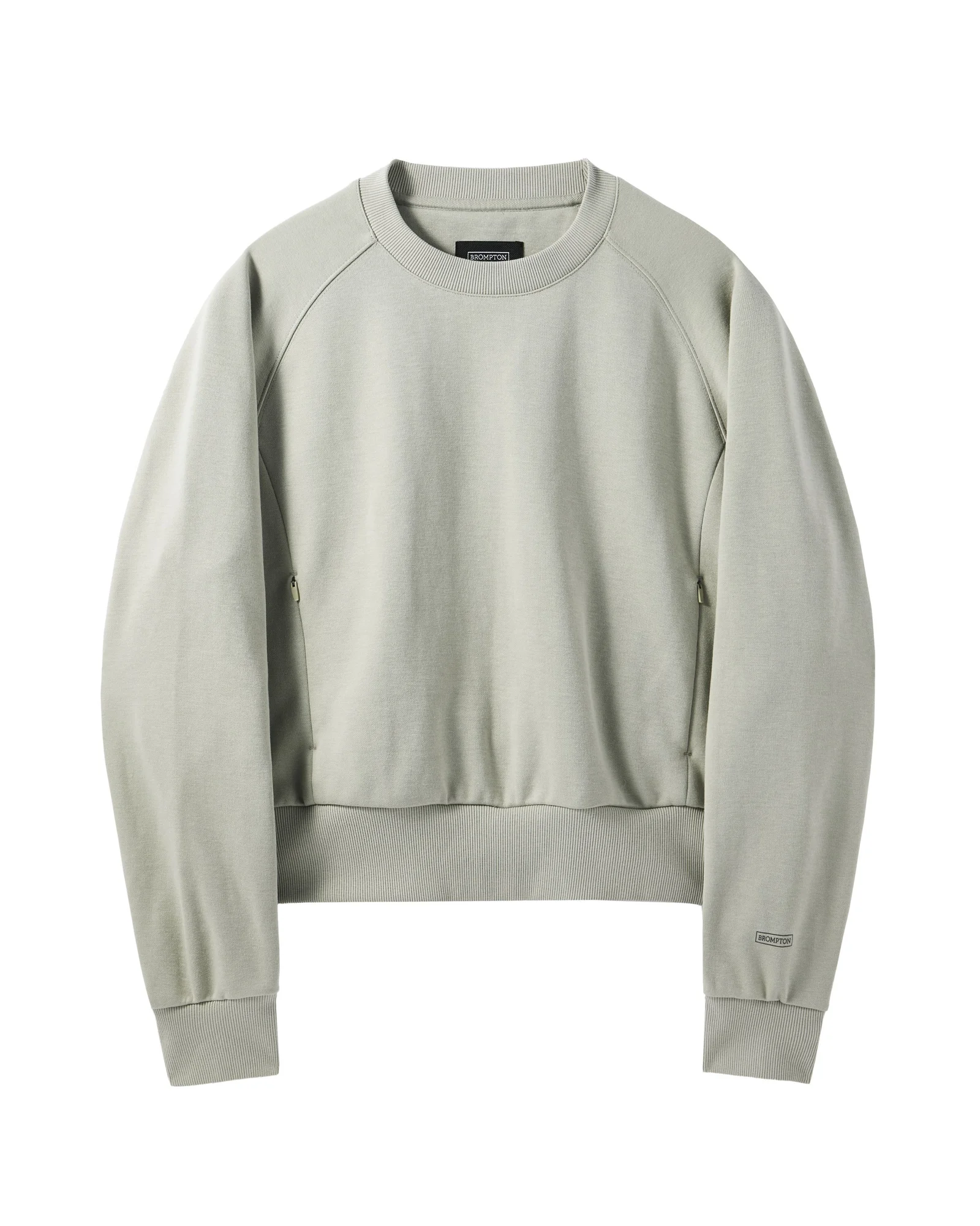 W ZIPPER DETAIL SWEATSHIRT - LIGHT KHAKI (P241WSW303)