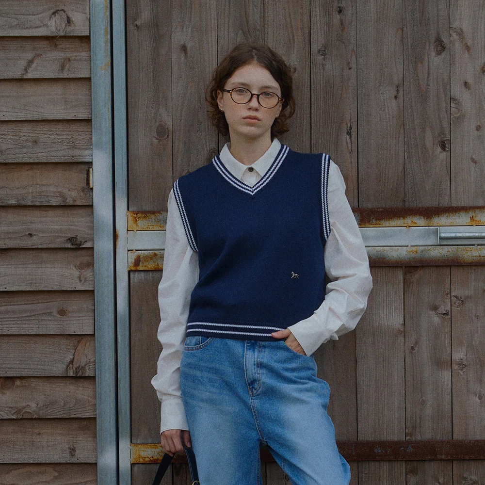 LINE KNIT VEST
