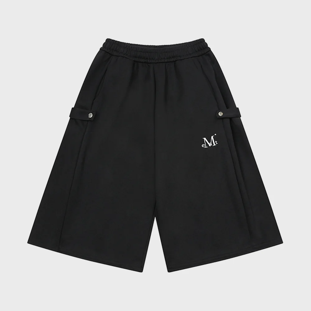 Wear 側邊 鈕扣 衛衣 百慕達 半 褲子 男女通用_3色