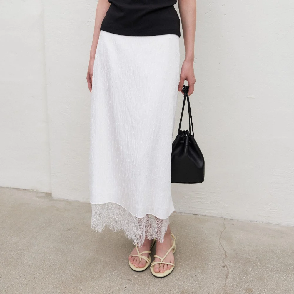 CHICOR LACE SKIRT_IVORY