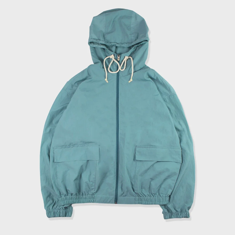 NYLON HOODIE JACKET(AQUA)