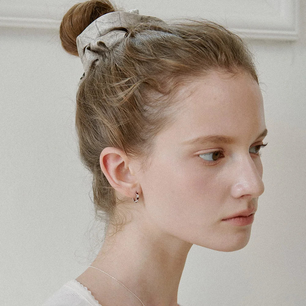 Mood Silky Hair Scrunchie_Champagne Beige. STH8R1115-2