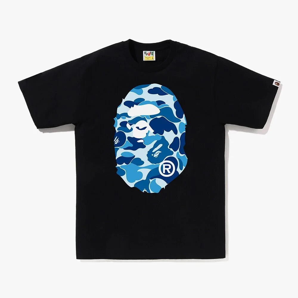 ABC 迷彩 大 Ape 頭 T恤(M) BLACK/BLUE