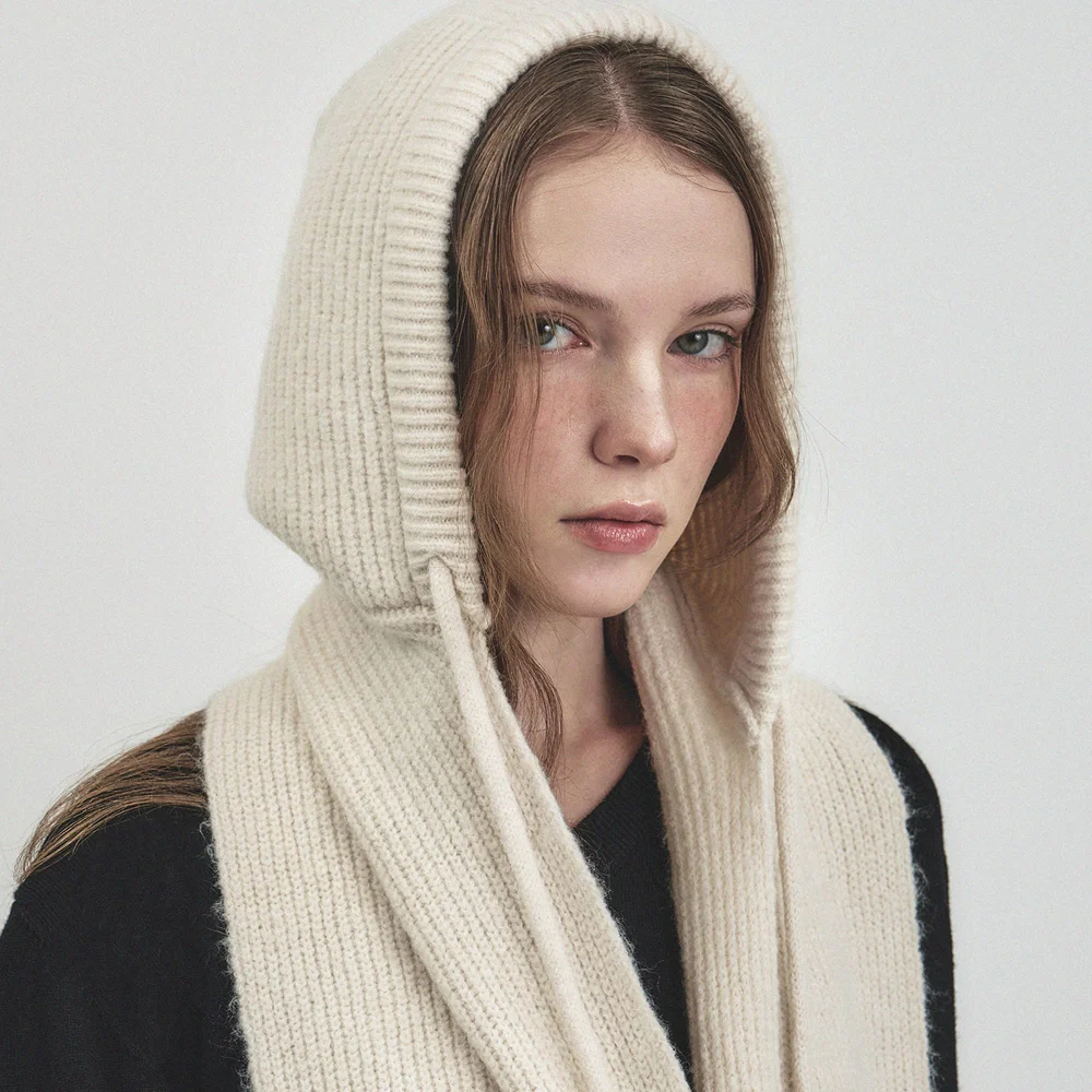Draffle Kint Muffler Baraclava_Snow ivory.Haw002