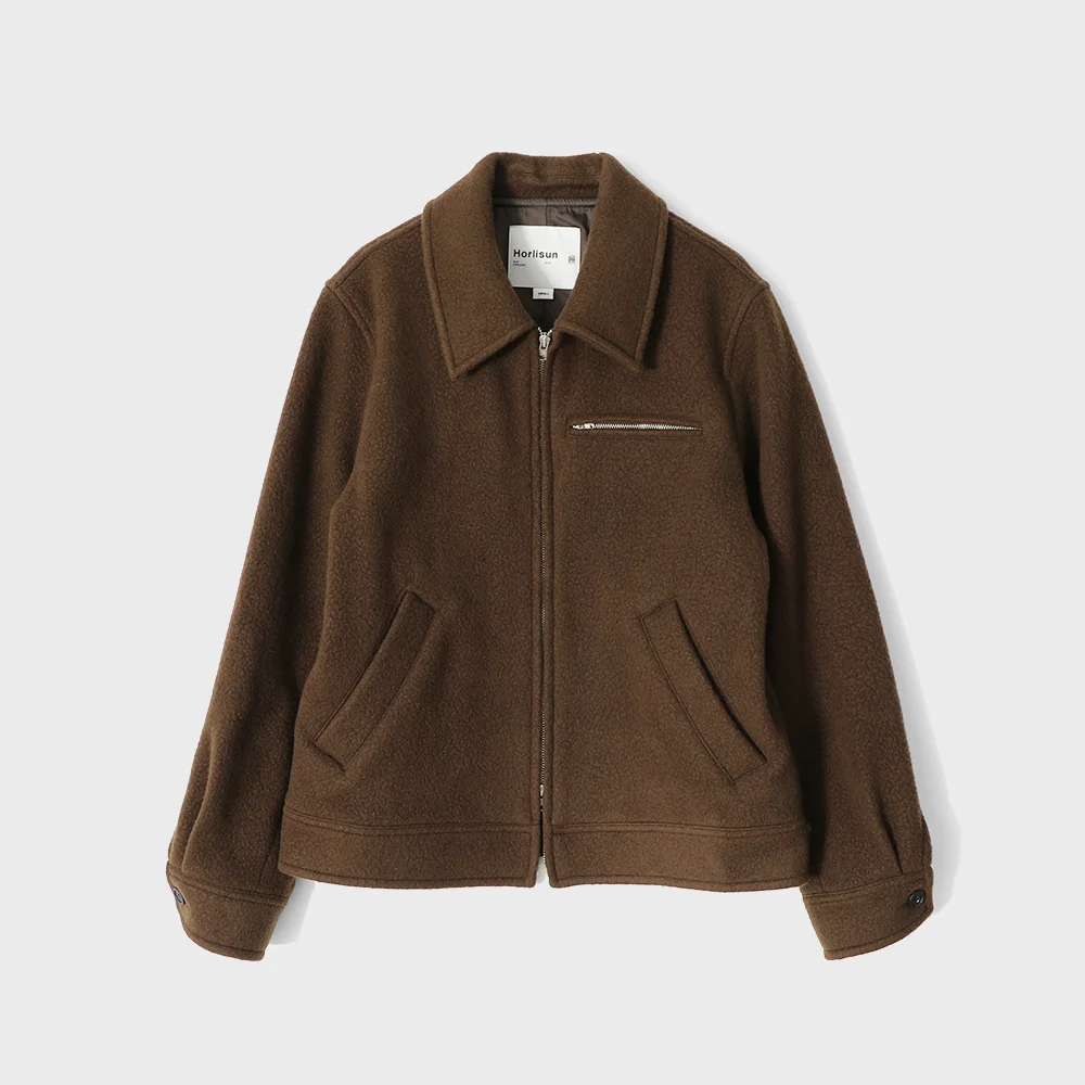 Maple Wool Boucle Detroit Jacket Brown