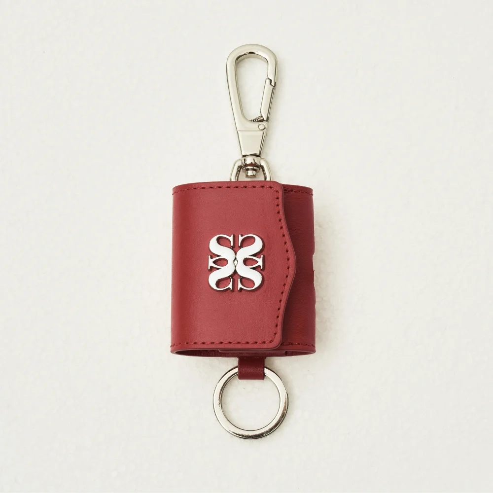 Setter 鑰匙扣 皮革 AirPods 保護殼 紅色