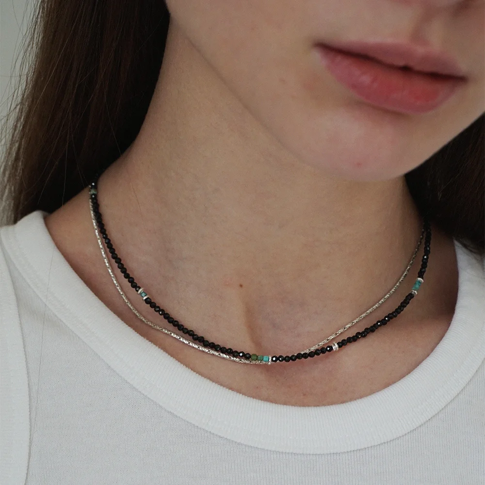 GLITTER NECKLACE BLACK