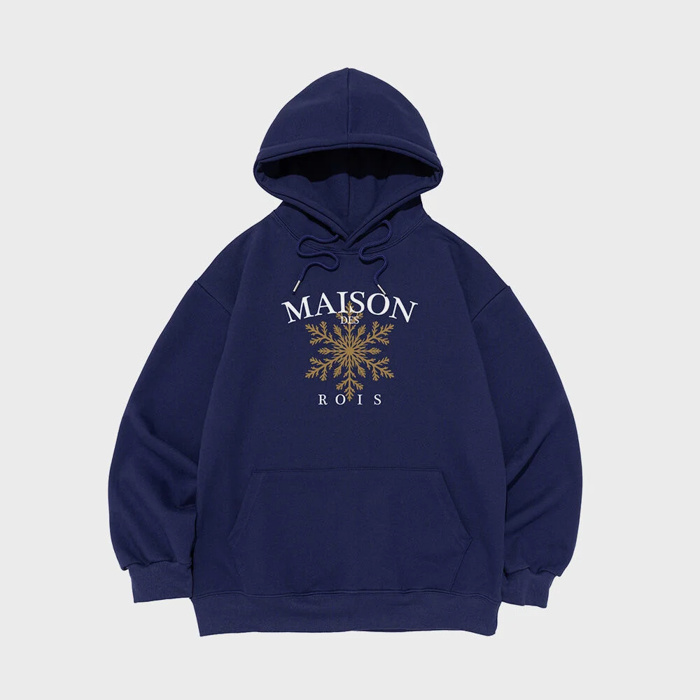 Maison 雪花 花卉 連帽衫 (藍色)