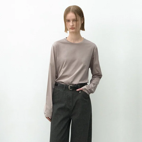 ESSENTIAL SILKET ROUND TEE(T-7000)_4Colors