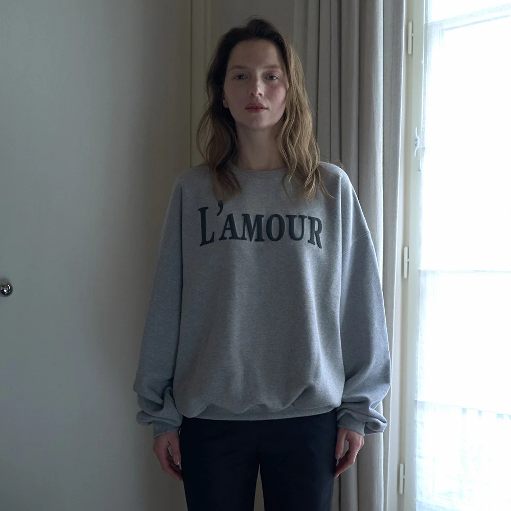 Lamour Sweat Shirts_M.Grey