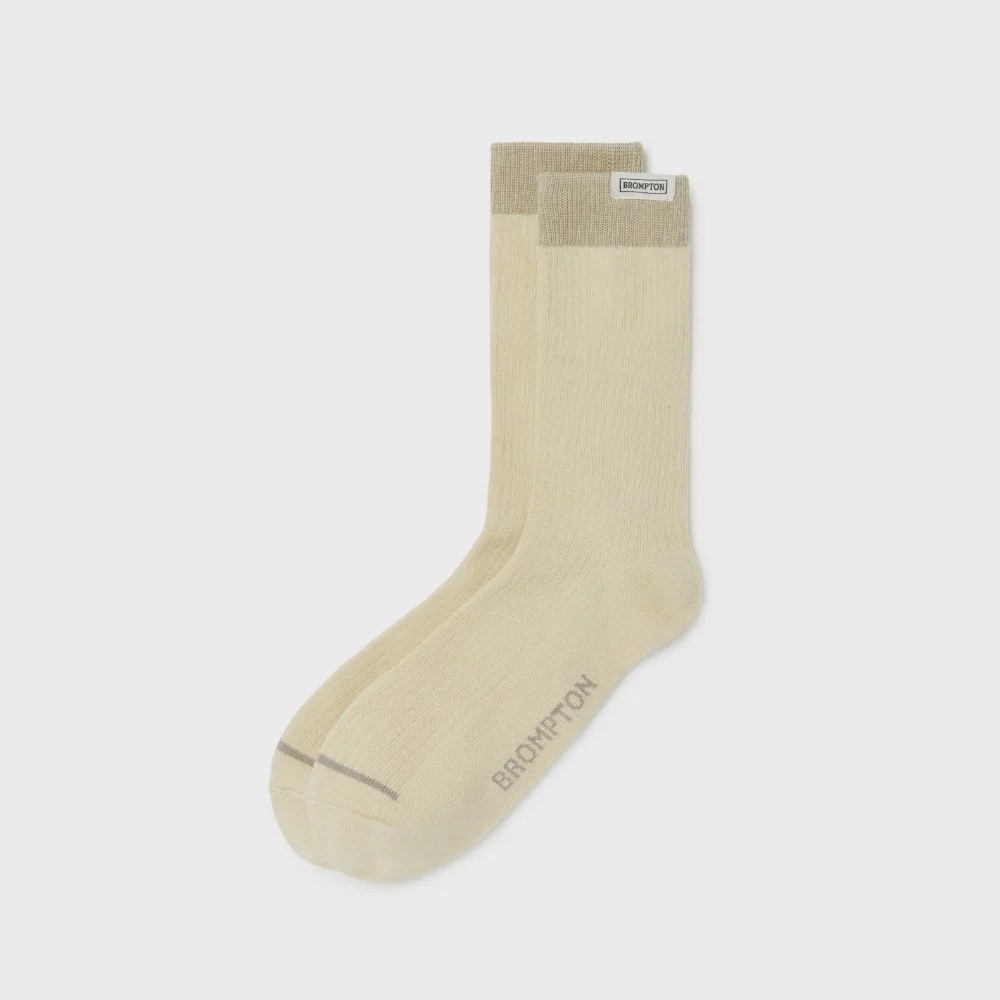 LABEL POINT LONG SOCKS - BEIGE (P255ASO201)
