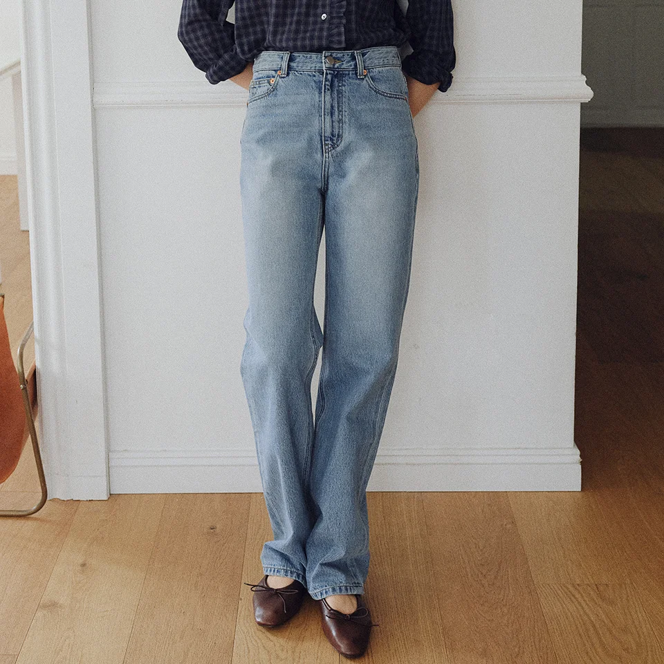 straight fit jeans (vintage blue)