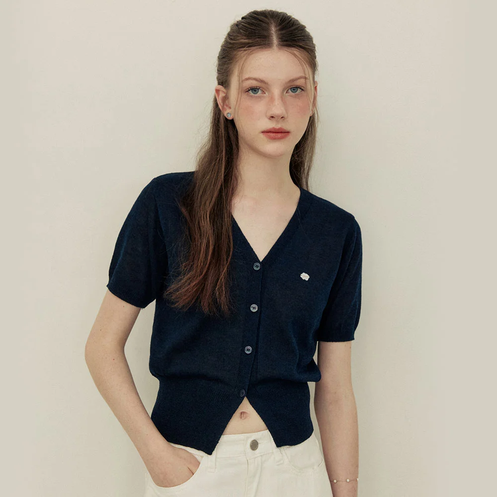 Summer light v neck half sleeve cardigan - 6color