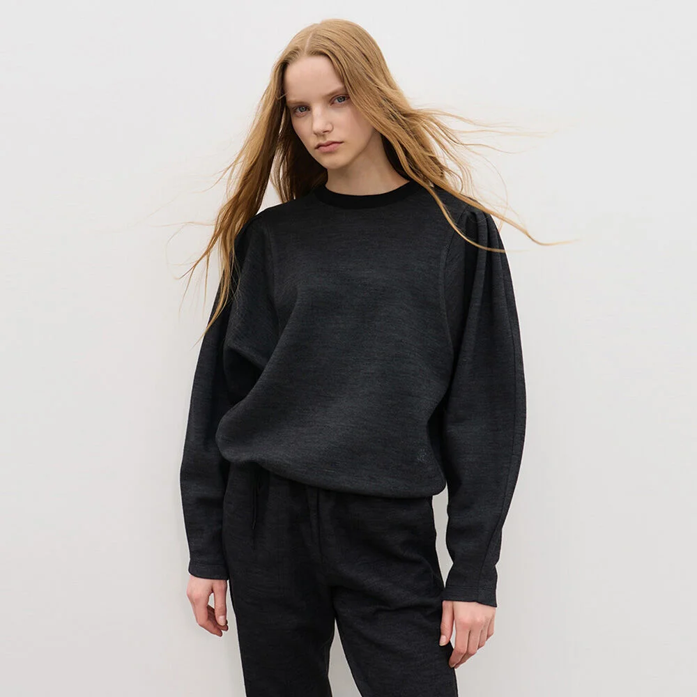 PUFF STRING SWEAT SHIRT (mold gray)