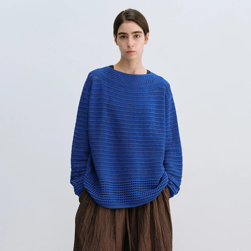 Lilt Crochet Knit in Blue