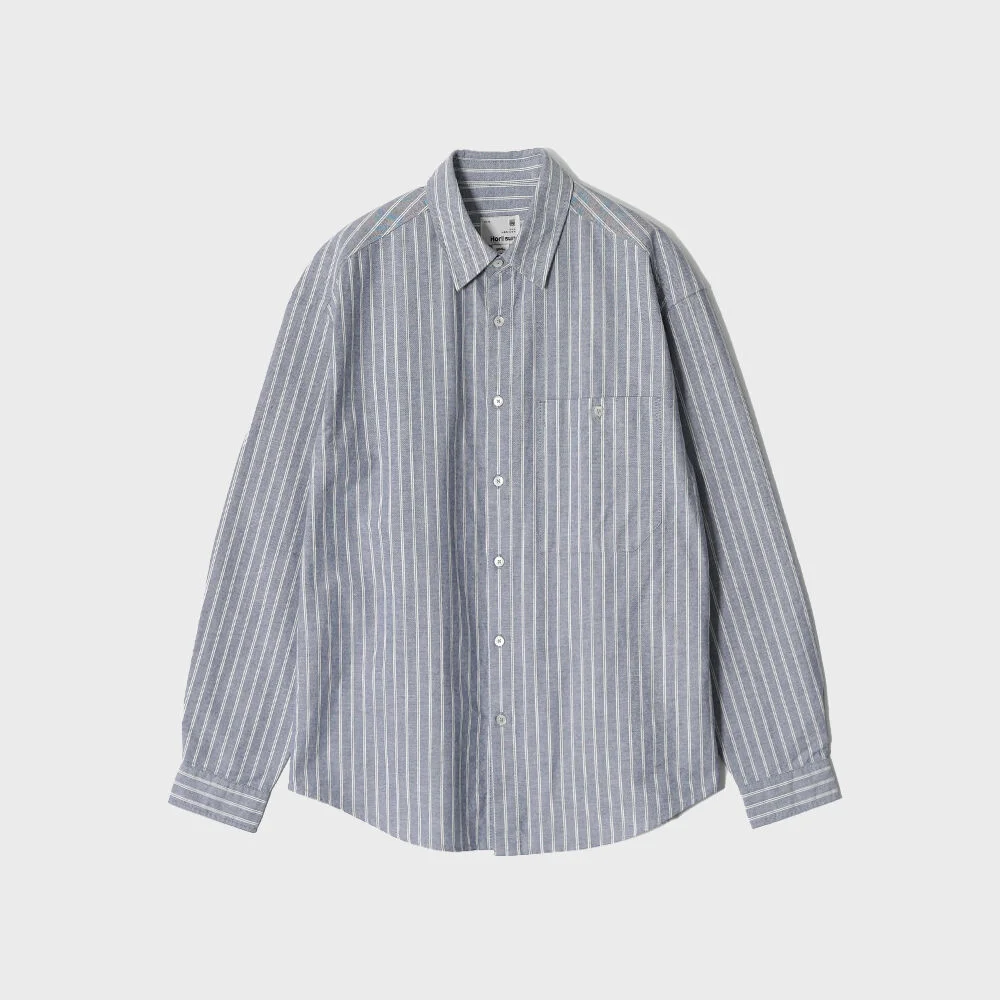 Jane Oxford Stripe Shirt Navy
