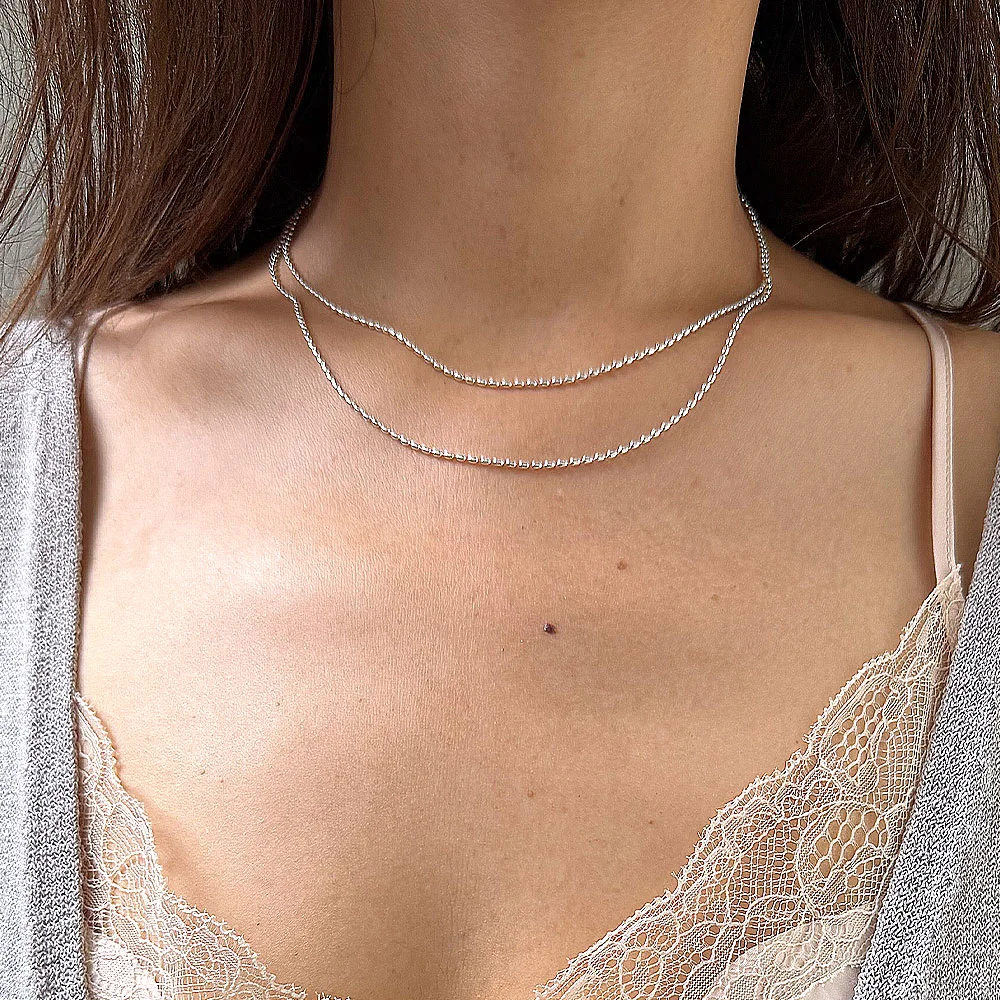 Mini Bean Chain Necklace (L263ENK010)