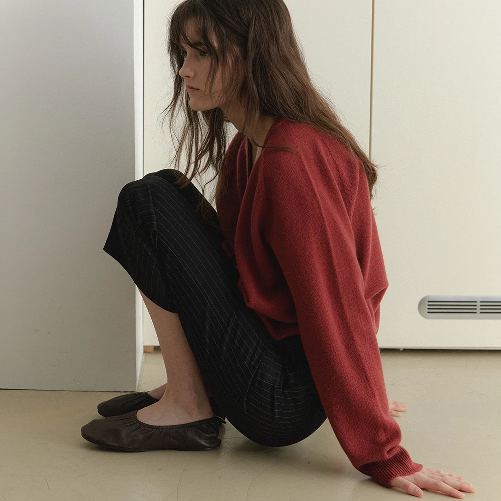 Classic wool capri slacks_black