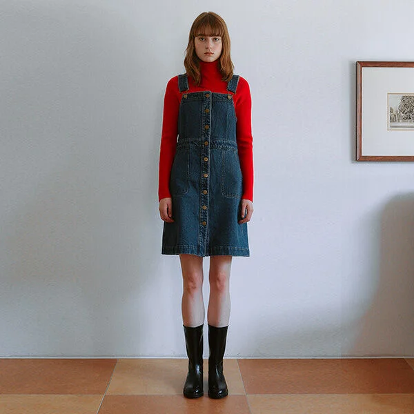 DENIM OVERALL ONE-PIECE BLUE