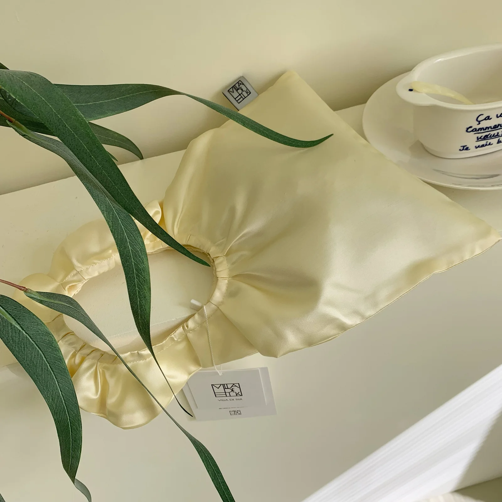 silk frill tote bag medium (5colors) 真絲 髮圈 袋