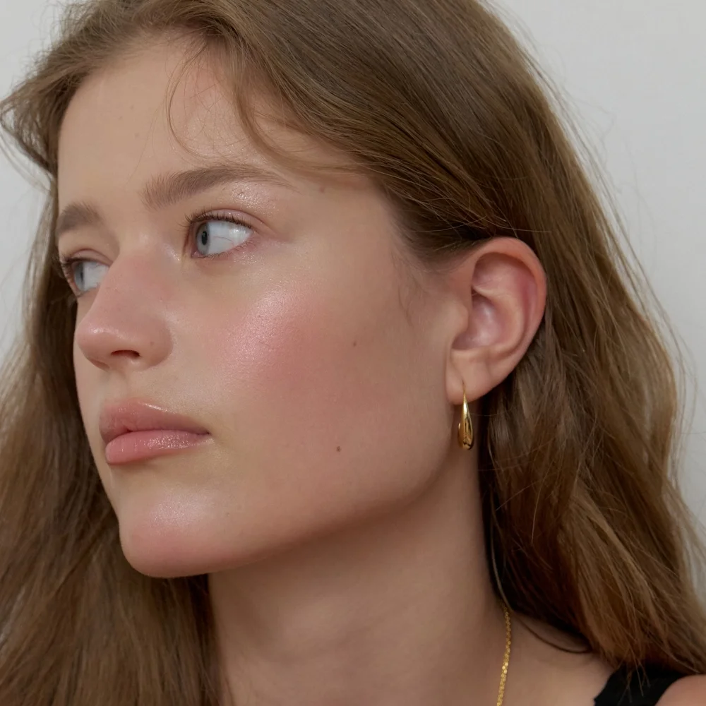 Slim Leaf Earrings (L262MER060)