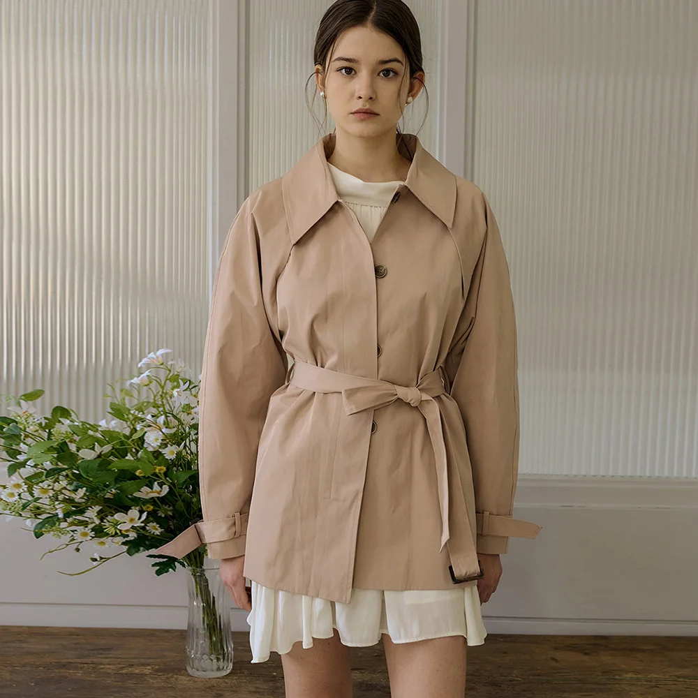 Lautre Beige Half Trench coat