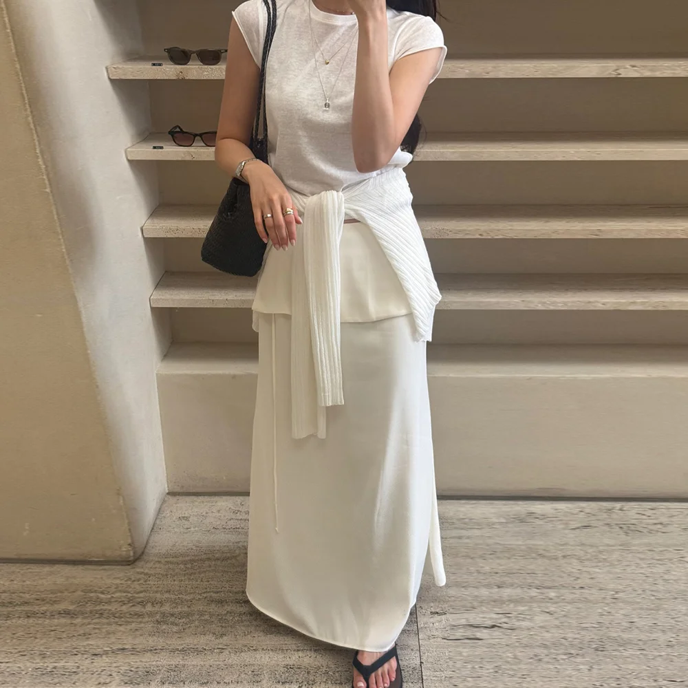 Mermaid flap skirt (cream)