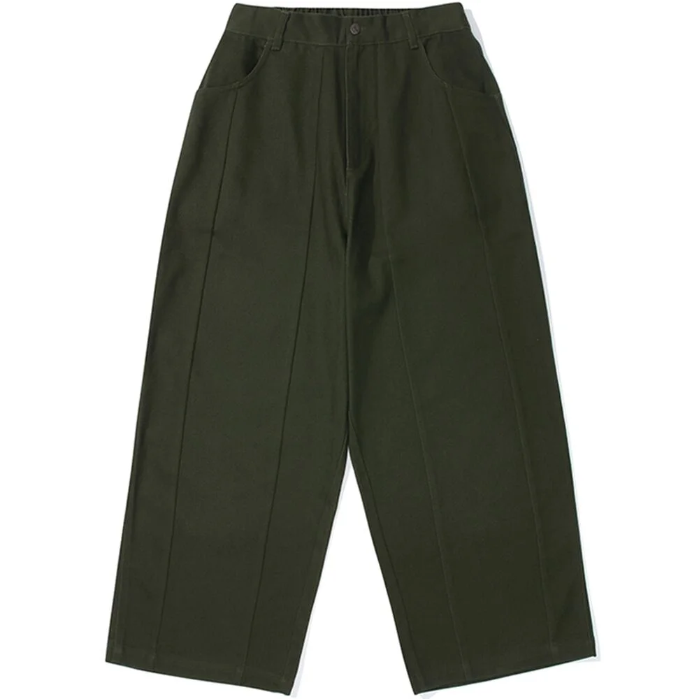 M-LABEL WIDE-FIT CUTLINE PANTS 深卡其色