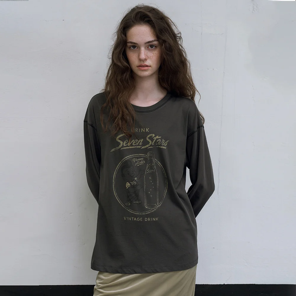 A3628 Vintage soda 長 衣袖_Charcoal