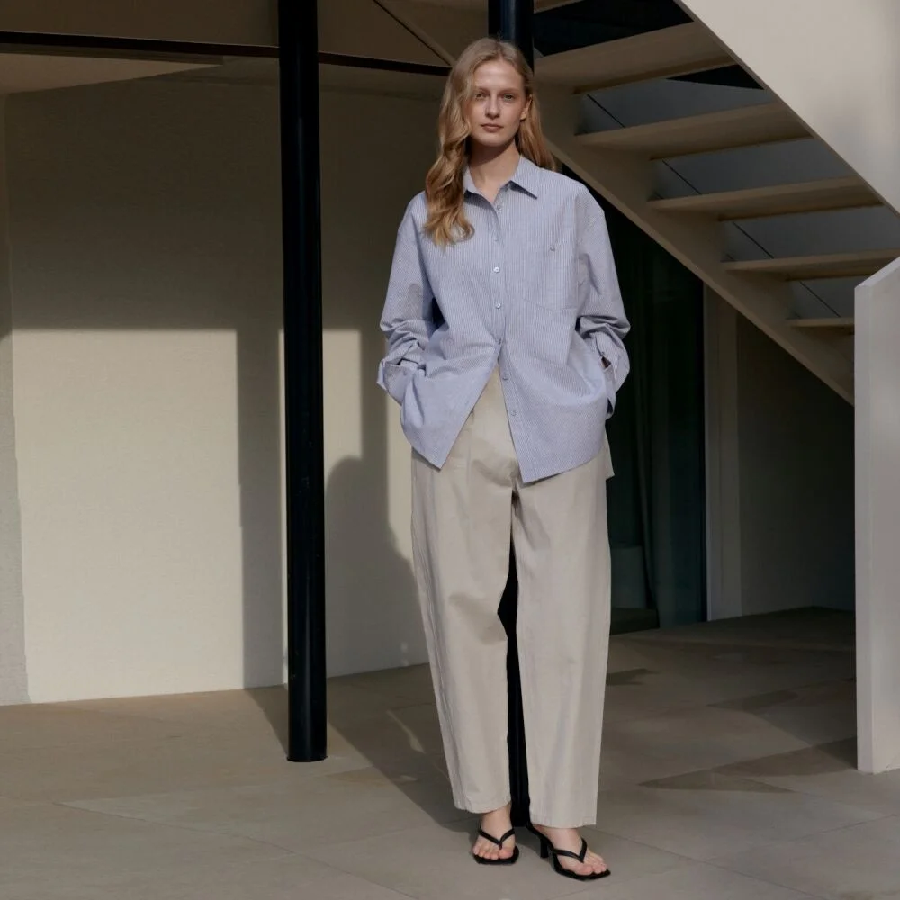 CLASSIC STRIPE SHIRT GREY