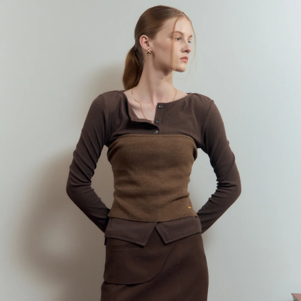 Vrit Tie Bustier DarkBeige