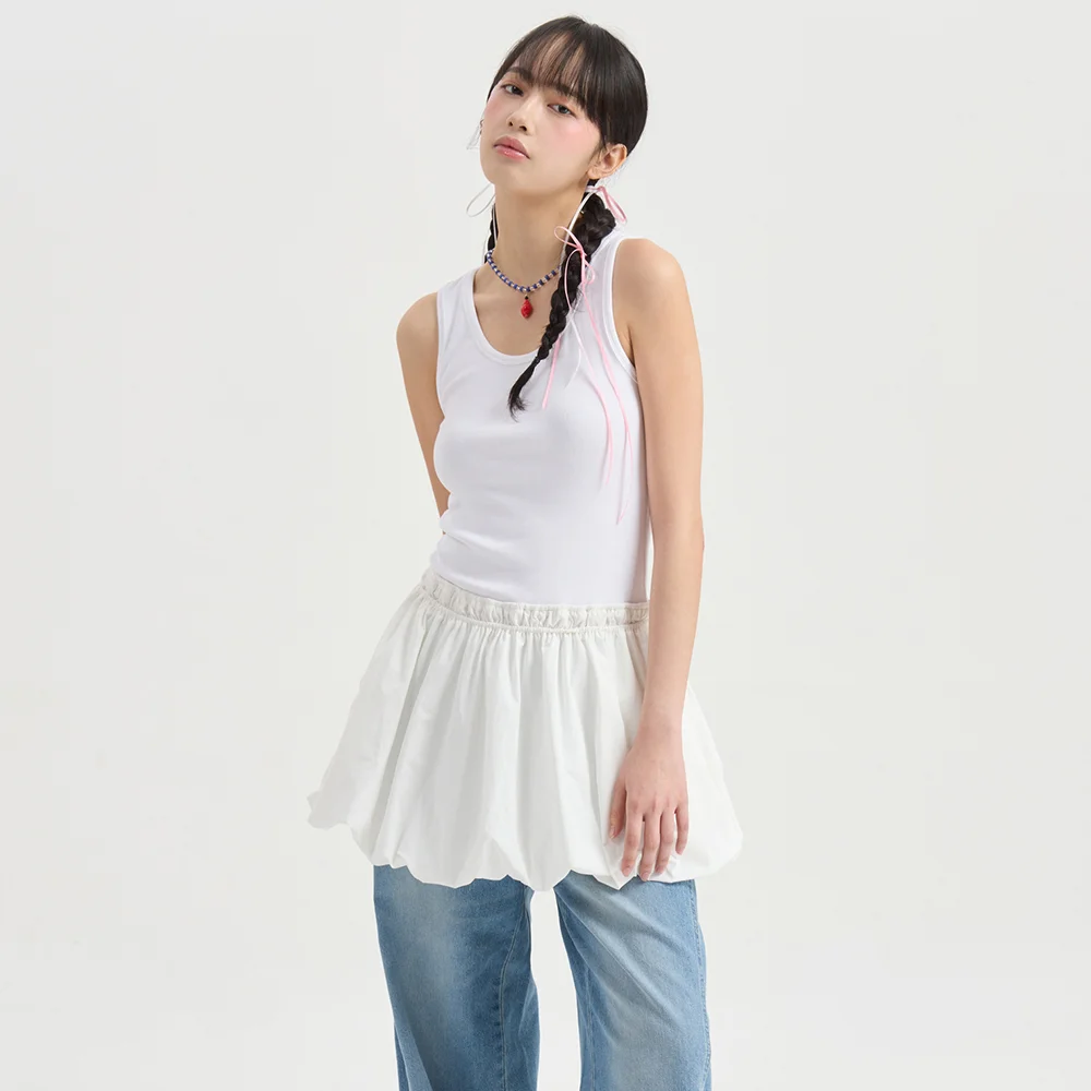 Chouetties by LUCKY CHOUETTE_Ham Volume Sleeveless Dress (white)_LADAX25410WHX