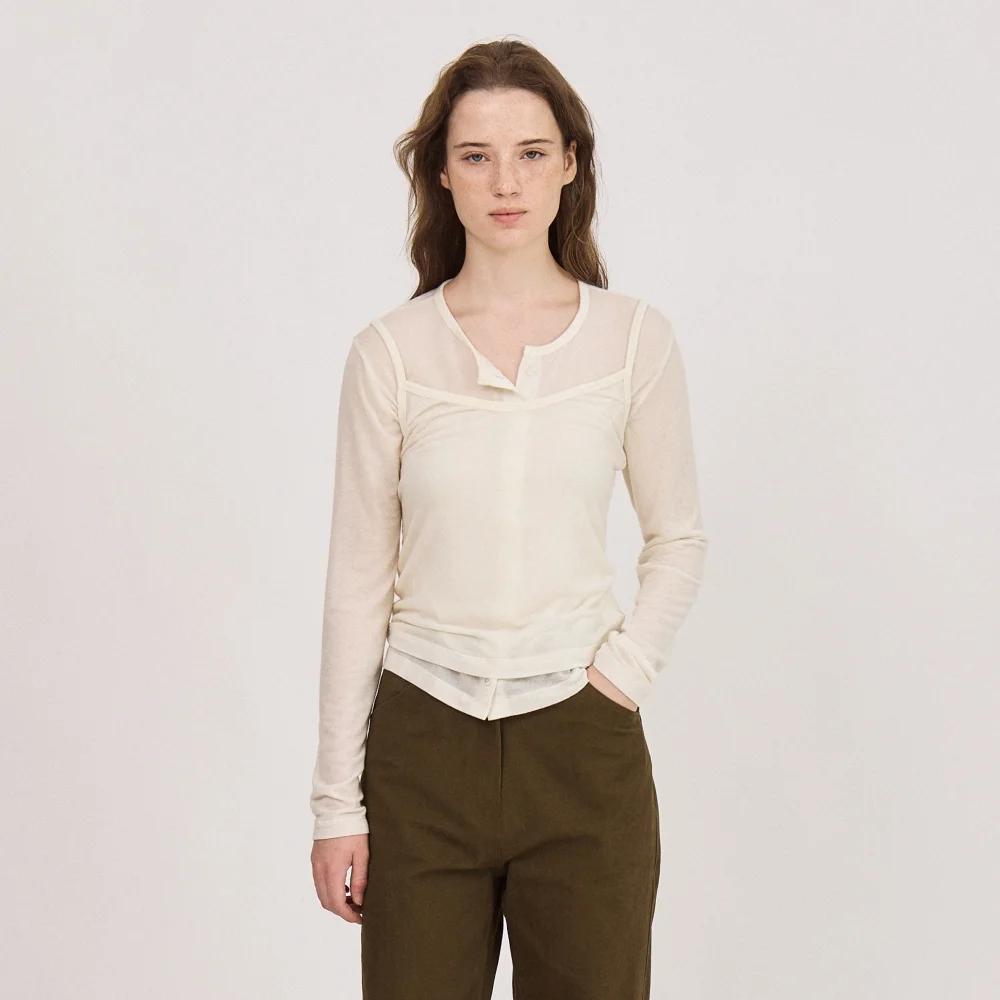Sleeveless Cardigan Set(Ivory)
