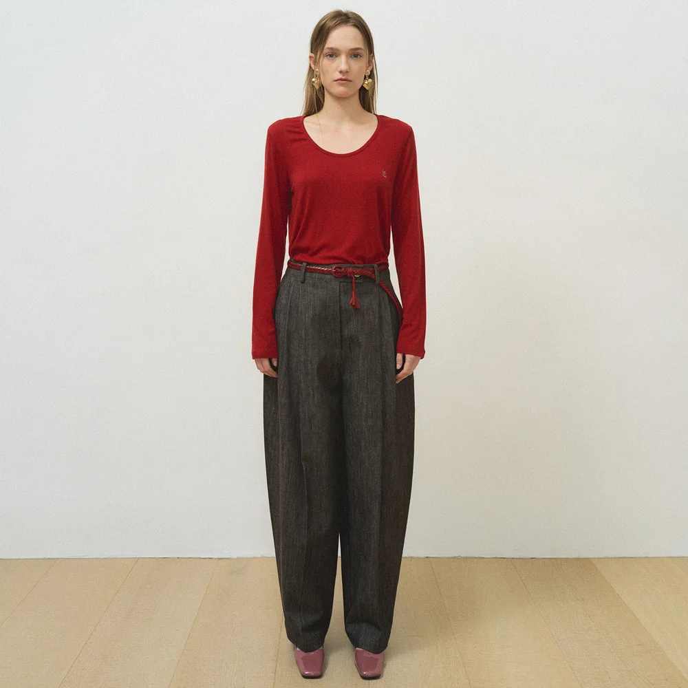 Pumpkin low slacks Ash brown