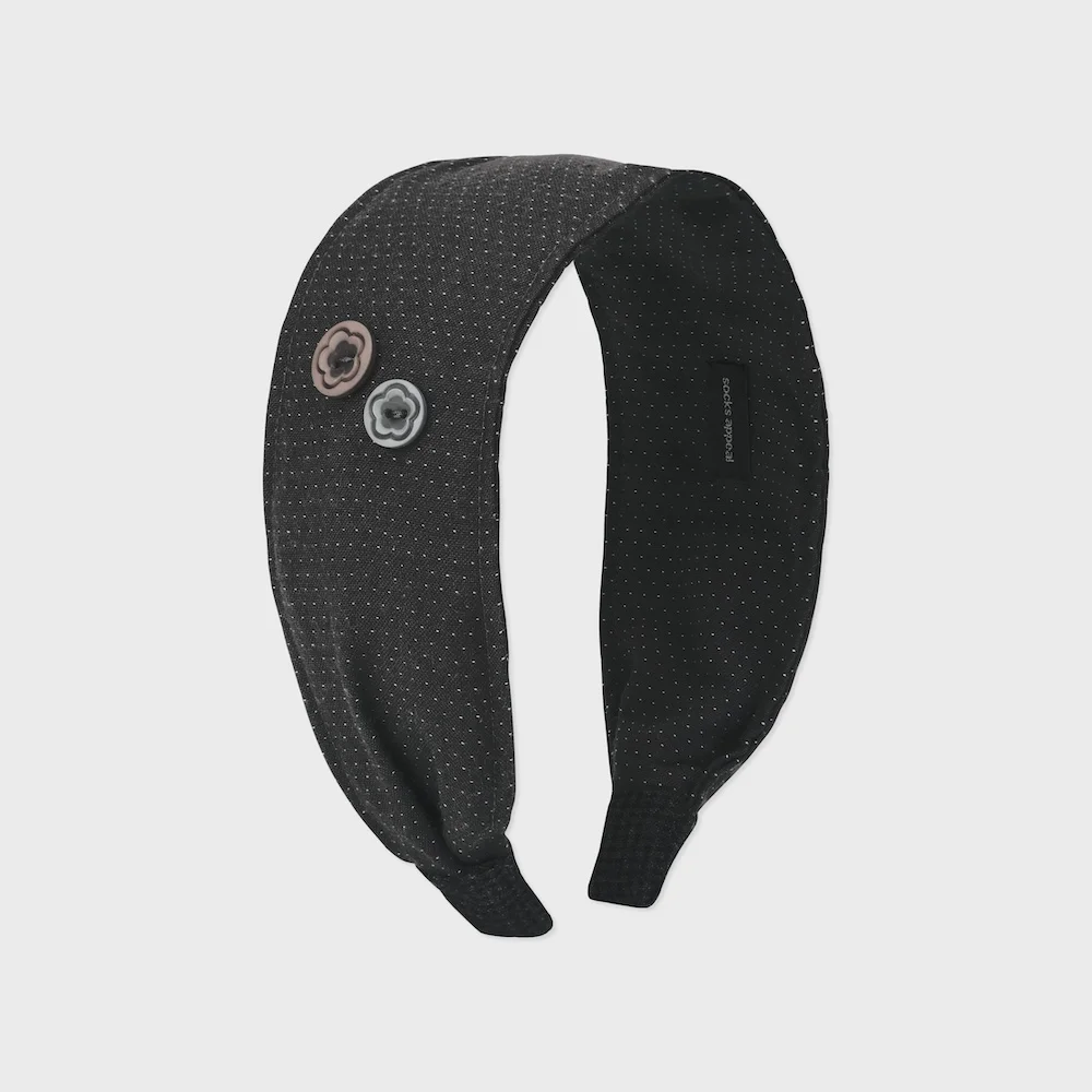 button hair band charcoal