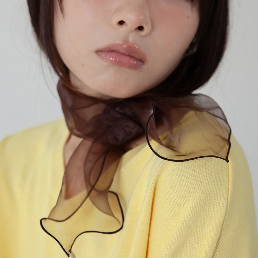 organza petit scarf - brown